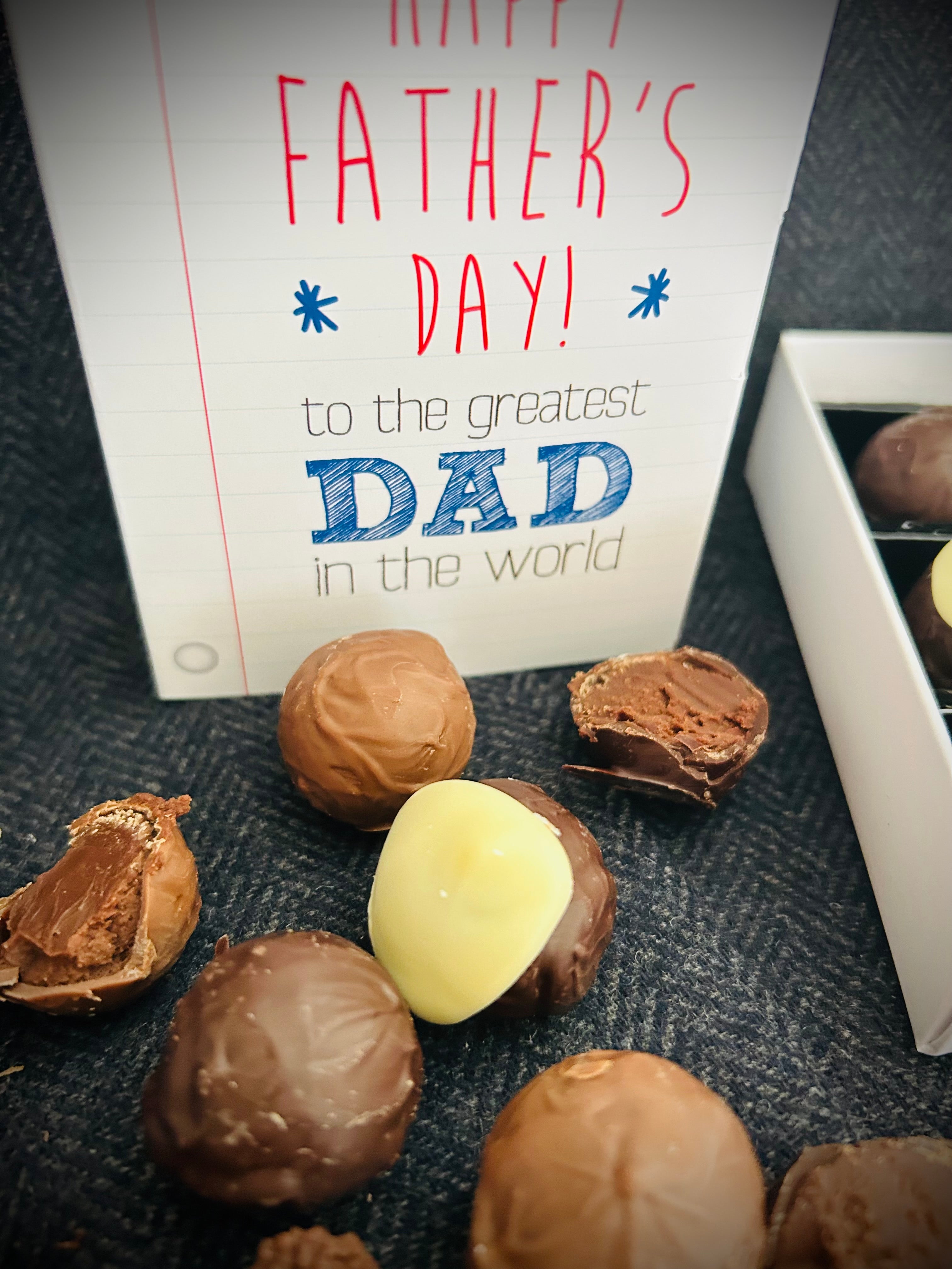Father's Day box of artisan chocolate truffles